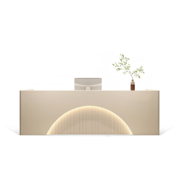 Fully Assembled LED Commercial Reception Desk with Storage Made-to-Order (6-11 Weeks Delivery)