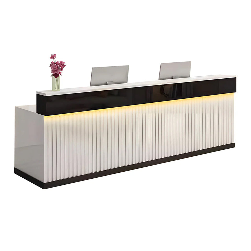Modern Office Reception Desk with Raised Partition Design JDT-7282