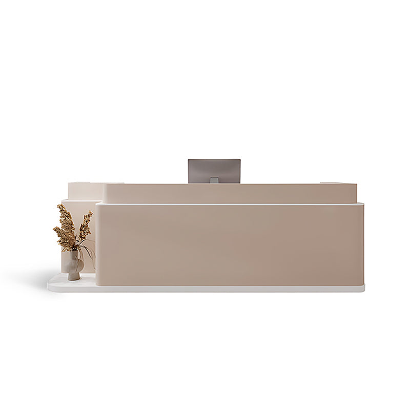 Stylish Rectangular Wood Reception Desk with Filing Cabinets and Drawers JDT-763