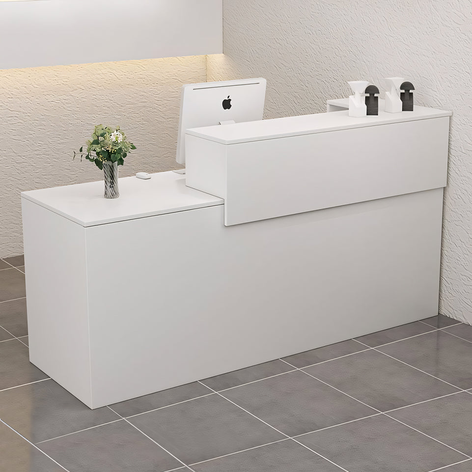 (In Stock) Simple Salon Office Shop Store Institution Luxury-inspired Wooden Reception Desk JDT-1086 Customizable Dimensions