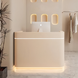 Modern Curved Reception Counter for Stores Salons JDT-2314