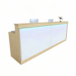 Office Reception Desk with Storage Cabinet and Keyboard Tray JDT-2214