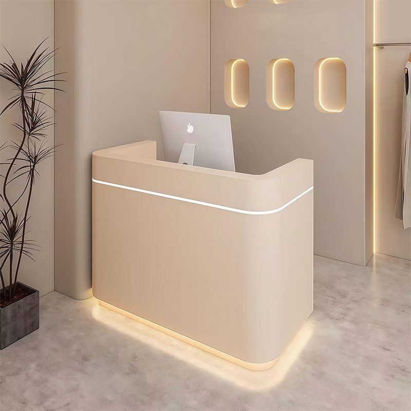 Modern Curved Reception Counter for Stores Salons JDT-2314
