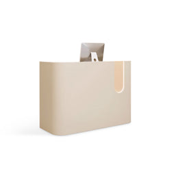 Personalized Curved Tri-Color Clothing Commercial Reception Desk Made-to-Order (6-11 Weeks Delivery)