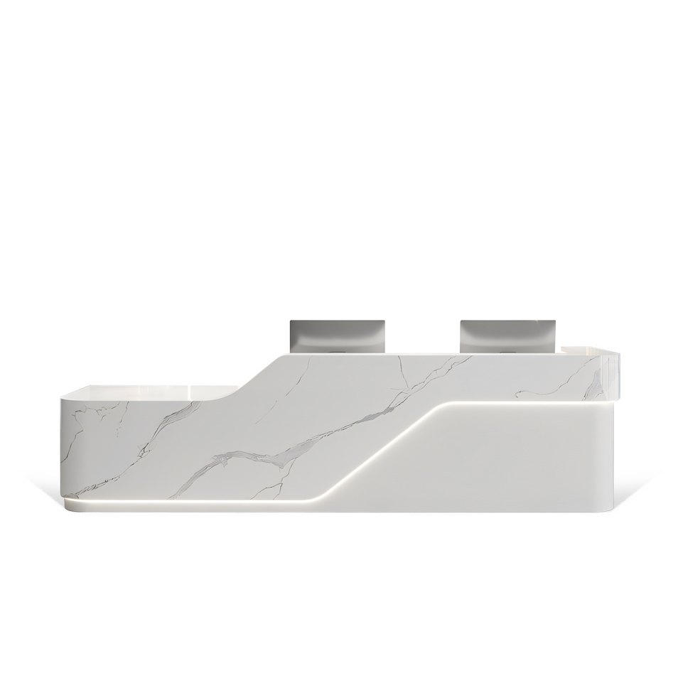 (In Stock) Luxury Wooden Reception Desk for Office & Hotel Front Desk Cashier Counter JDT-1090 Shipped from Australia