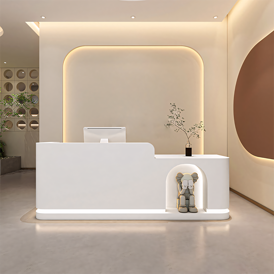 Fully Assembled Office Reception Desk Elegant for Salon JDT-1029