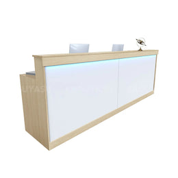 Minimalist Office Reception Desk with Storage Cabinet and Keyboard Tray JDT-2214