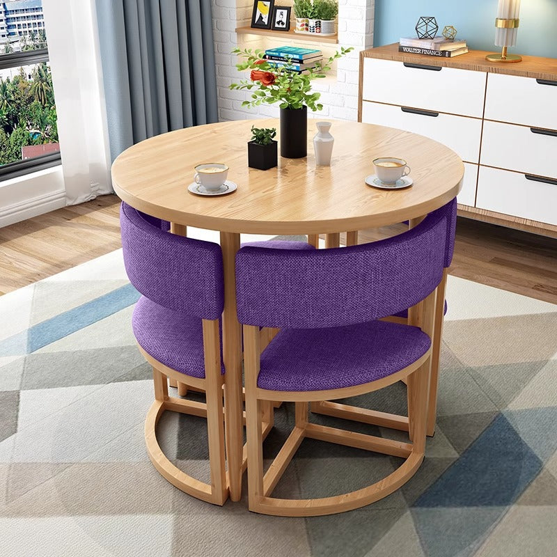 Compact Round Table and Chairs for Reception Cafes and Waiting Areas JDZH-2079
