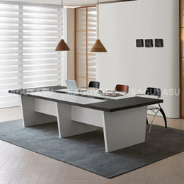 Stylish Spacious Conference Table with Two-Tone Design HYZ-2038