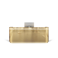 Salon Office Store  Reception Desk with Fully Assembled Feature and Stainless Steel Surface JDT-1028