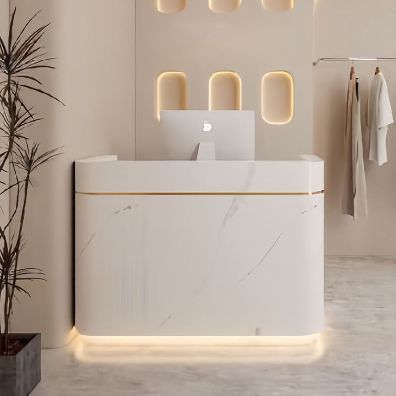 Modern Curved Reception Counter for Stores  Salons JDT-2314
