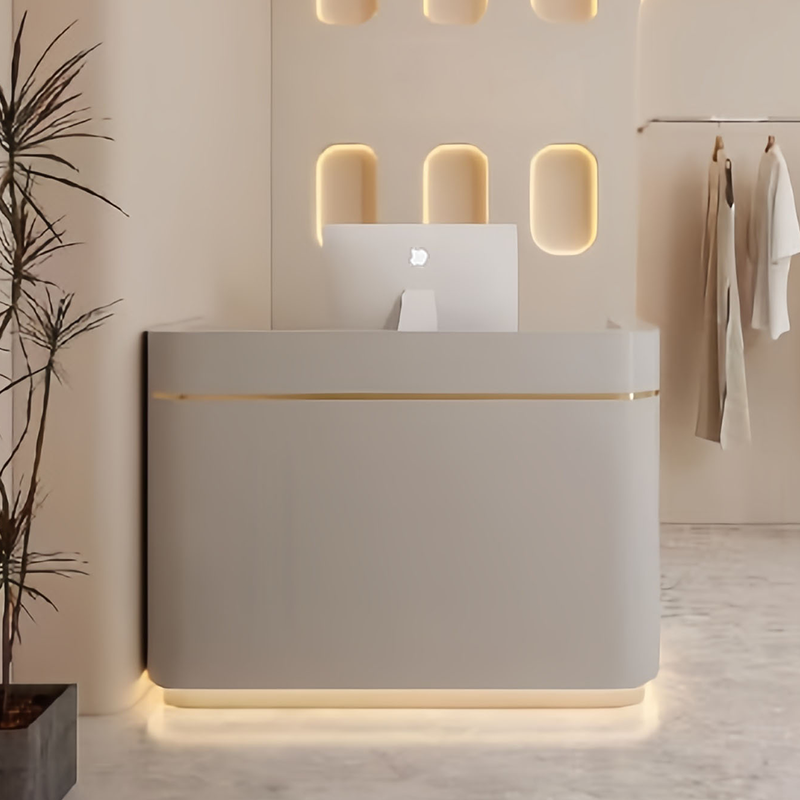 Modern Curved Reception Counter for Stores  Salons JDT-2314