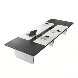 Stylish Spacious Conference Table with Two-Tone Design HYZ-2038