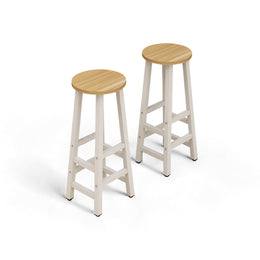 (In Stock) Wooden-Top Steel Frame Multifunctional Bar Table BTZ-001 Ideal for Coffee Shops, Pubs, and Convenience Stores