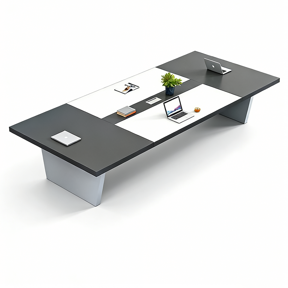 Simple Rectangular Conference Table And Chair Combination HYZ-008