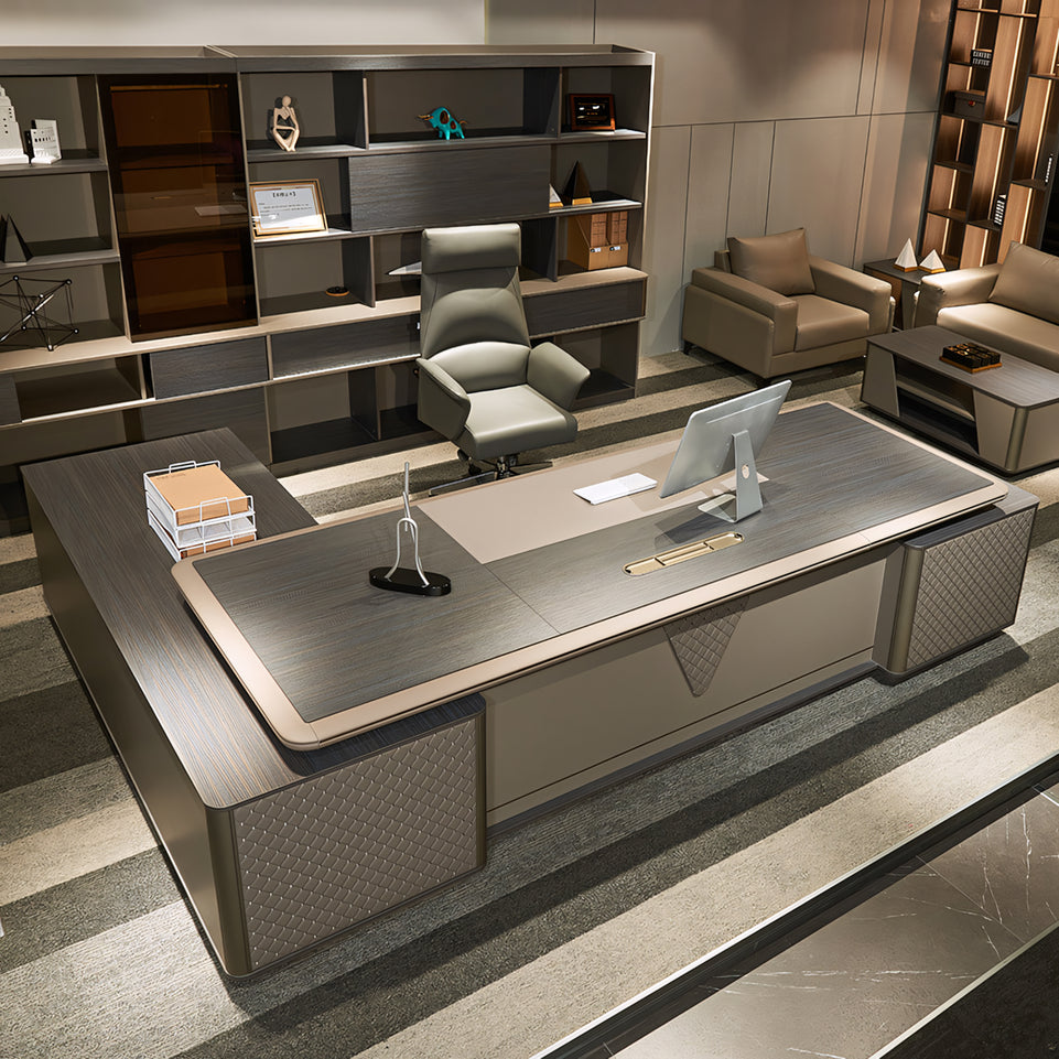 Gray Luxury Executive Desk Presidential Desk LBZ-1092
