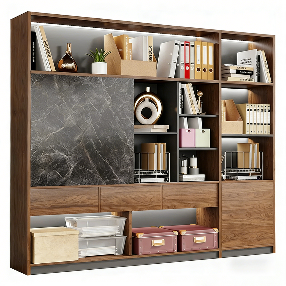 Modern High-End Executive Desk with Thick Desktop and Spacious Under-Desk Clearance LBZ-2143N