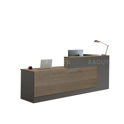Modern L-Shaped Reception Desk with Side Storage and Drawers JDT-2215
