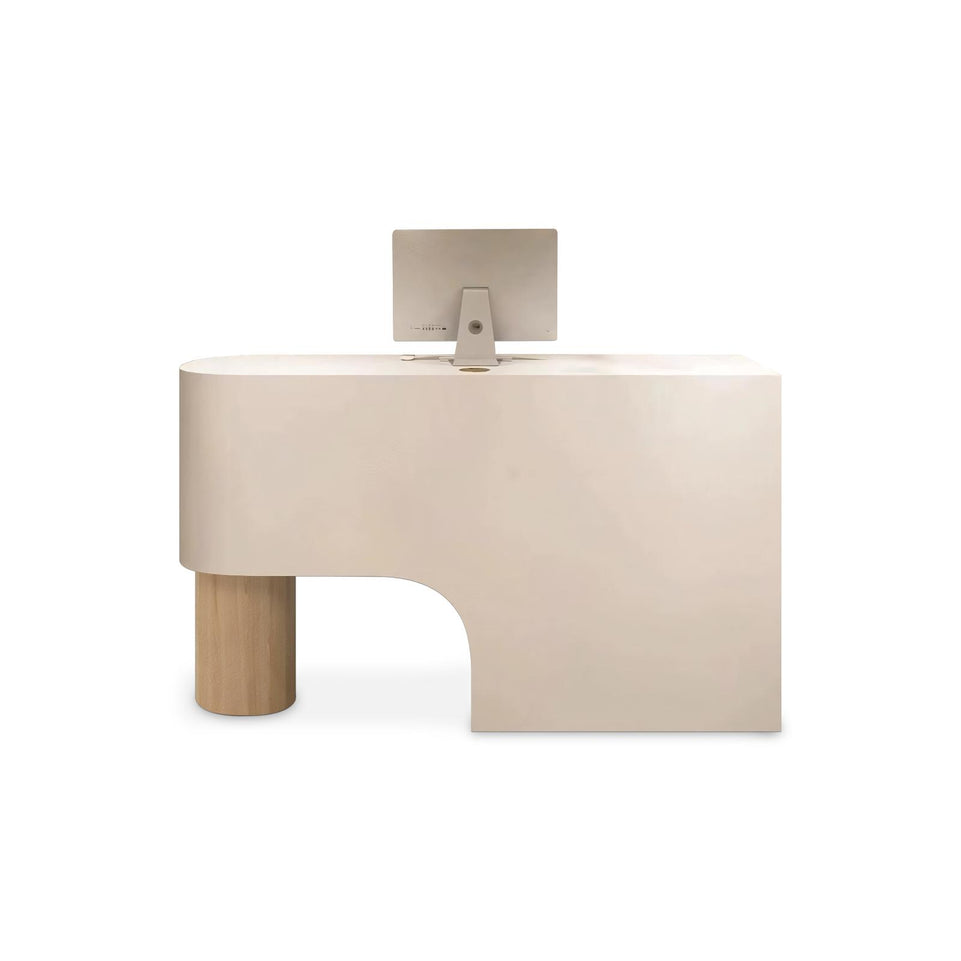 Simple Curved Lacquered Reception Desk JDT-2001