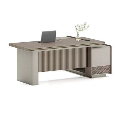 Luxurious Executive Desk With High Capacity Side Cabinet LBZ-10168