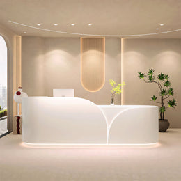 Reception Counter with LED Lighting and Sleek Design Made-to-Order (6-11 Weeks Delivery)