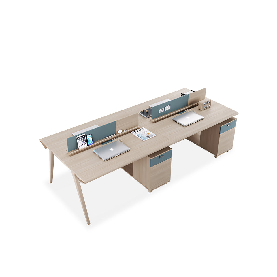 Curved Desktop Comfortable Legs Office Desk And Chair Set YGZ-752