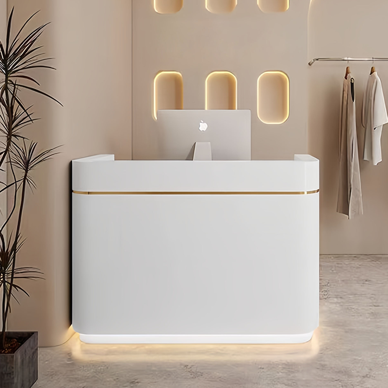 Modern Curved Reception Counter for Stores  Salons JDT-2314