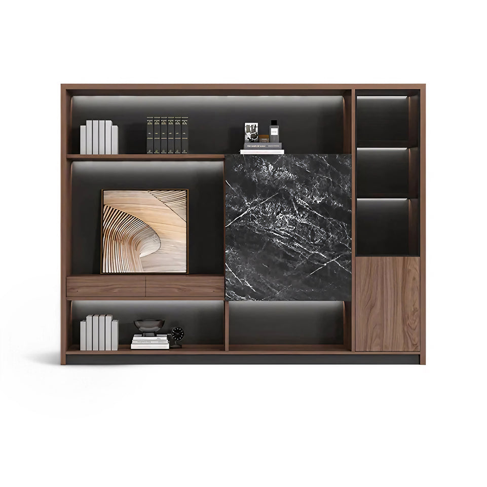 Classic and Stylish Floor-standing File Cabinet with Open Storage Compartments Design CWG-007