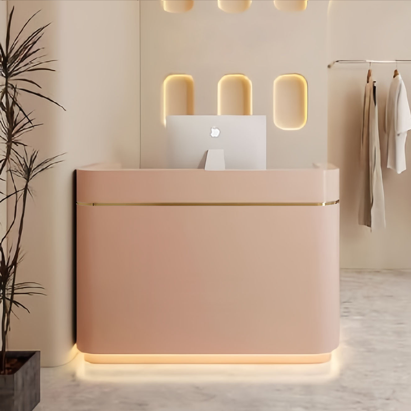 Modern Curved Reception Counter for Stores  Salons JDT-2314