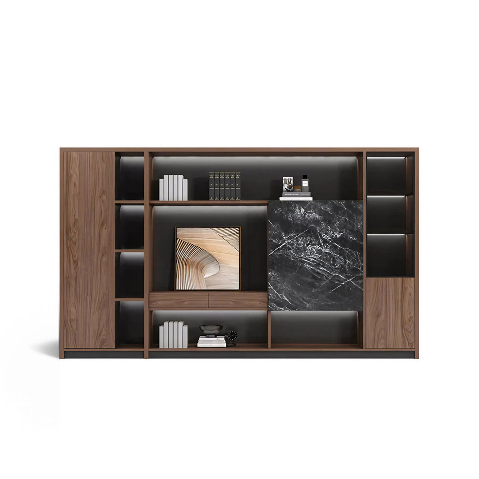 Classic and Stylish Floor-standing File Cabinet with Open Storage Compartments Design CWG-007