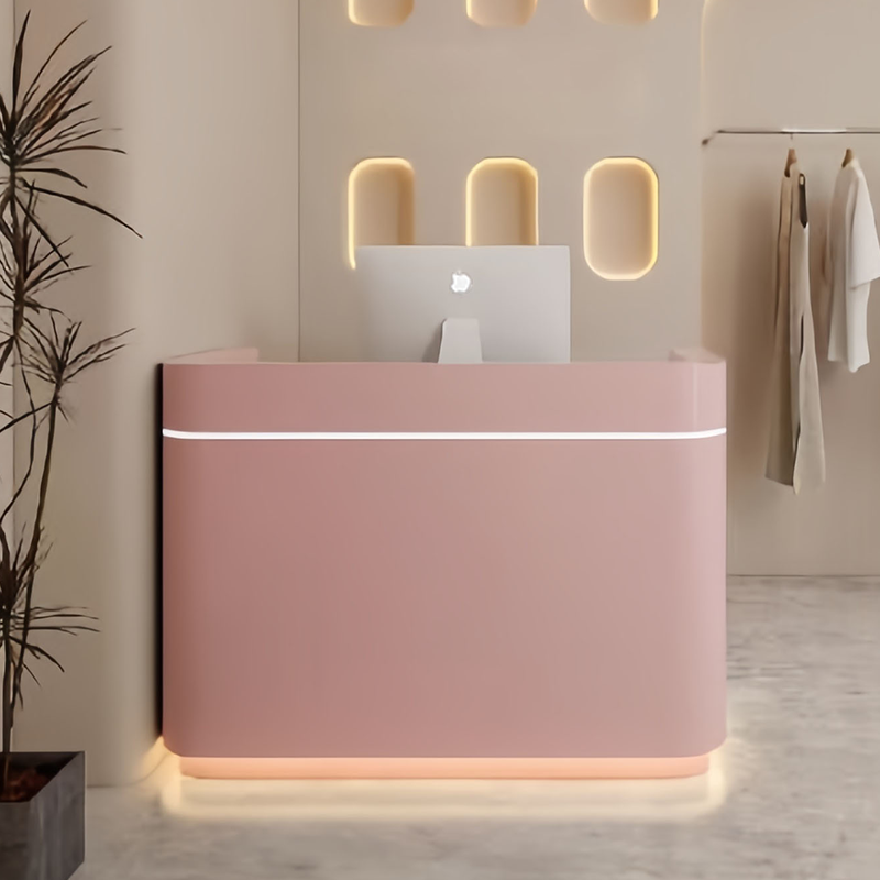 Modern Curved Reception Counter for Stores  Salons JDT-2314