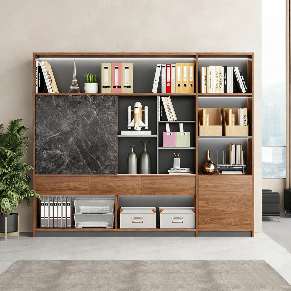 Modern Large-capacity File Cabinet with Sliding Doors for Office SZ-SG-S01