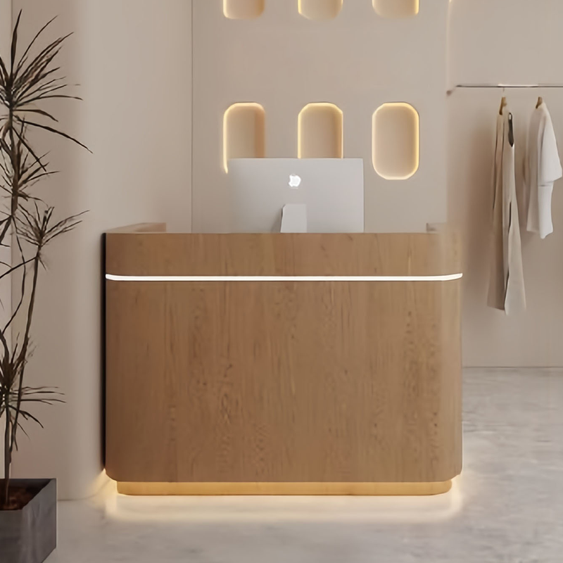 Modern Curved Reception Counter for Stores  Salons JDT-2314