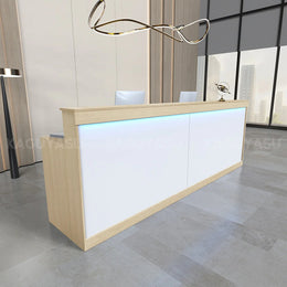 Minimalist Office Reception Desk with Storage Cabinet and Keyboard Tray JDT-2214
