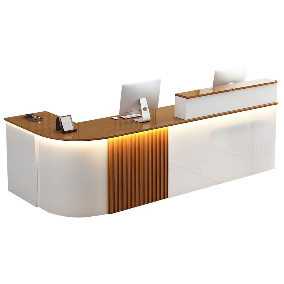 L-shaped Office Reception Desk Store Counter JDT-2117