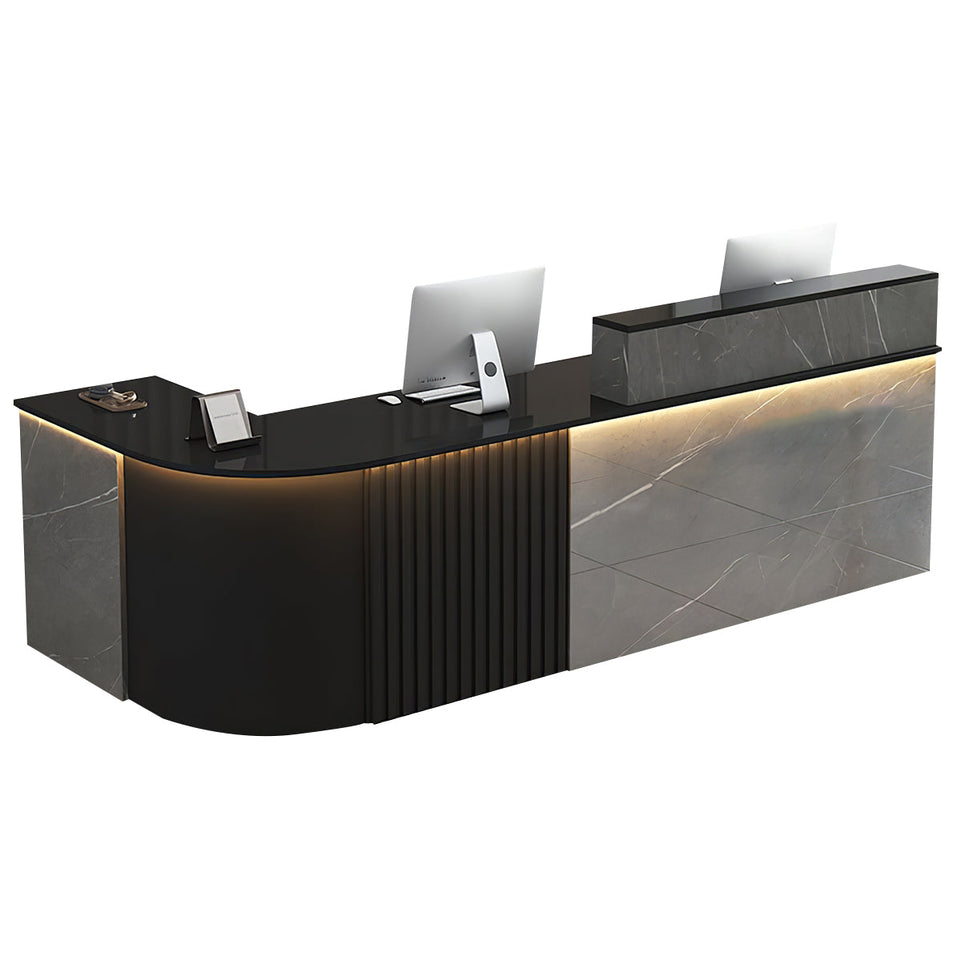L-shaped Office Reception Desk Store Counter JDT-2117