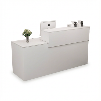 (In Stock) Simple Salon Office Shop Store Institution Luxury-inspired Wooden Reception Desk JDT-1086 Customizable Dimensions