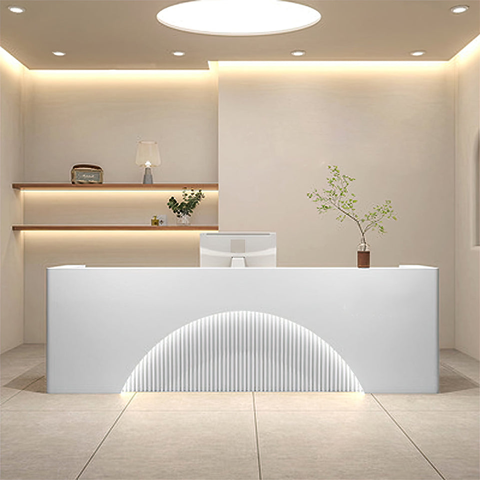Fully Assembled LED Salon Reception Desk  with Storage JDT-1039